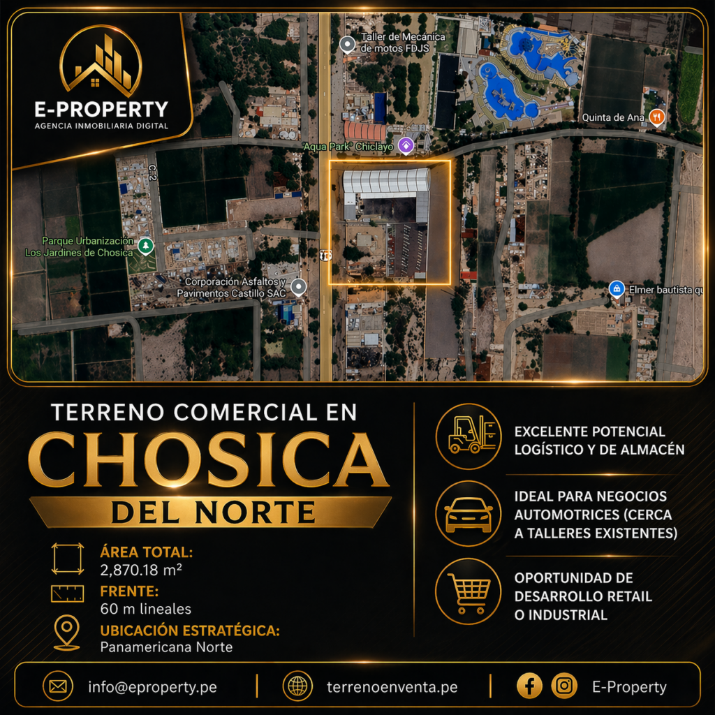 Terreno en venta Chiclayo Chosica del Norte